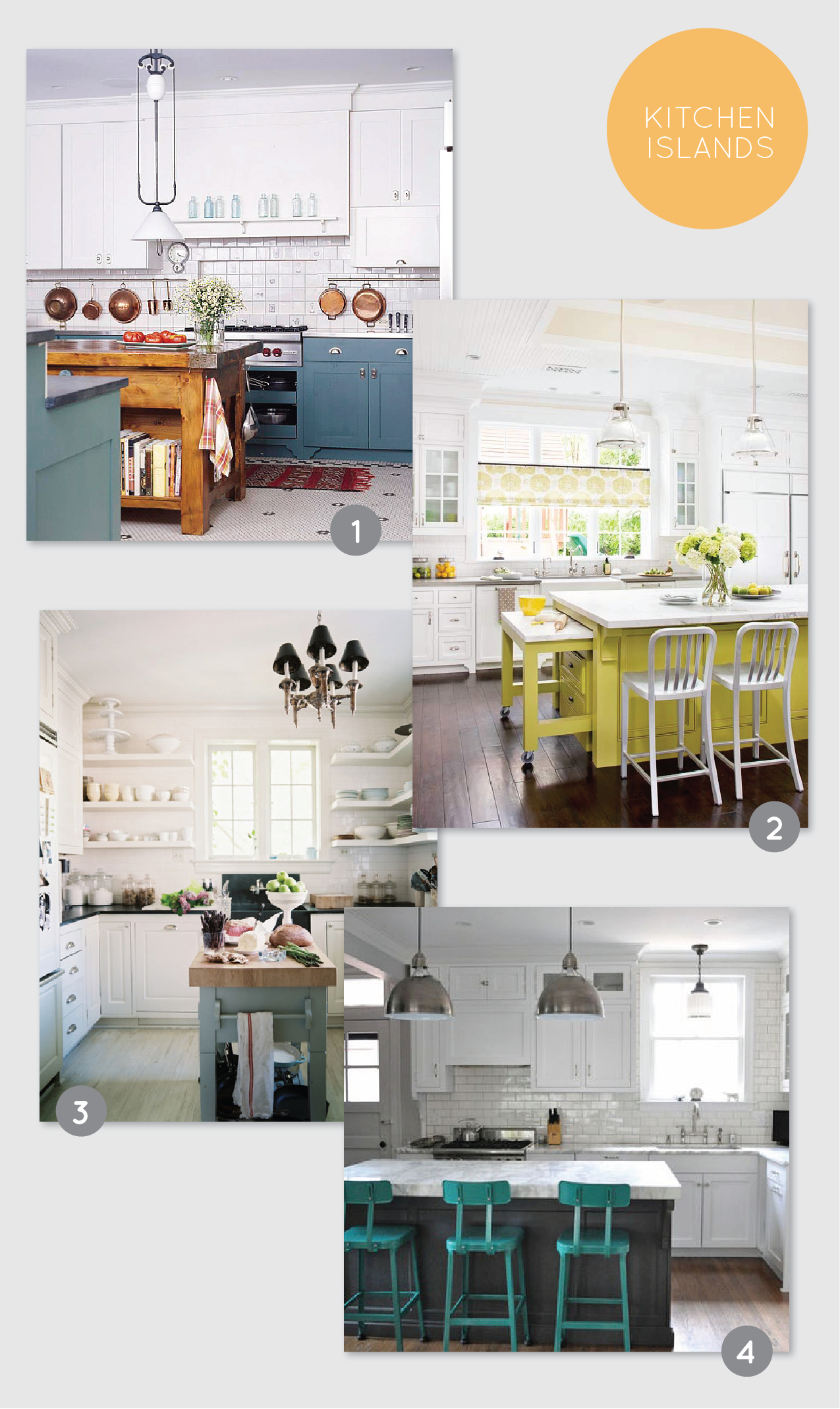 Friday Crush – Contrasting Kitchen Islands