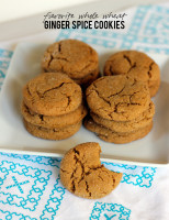 Soft whole wheat ginger spice cookies