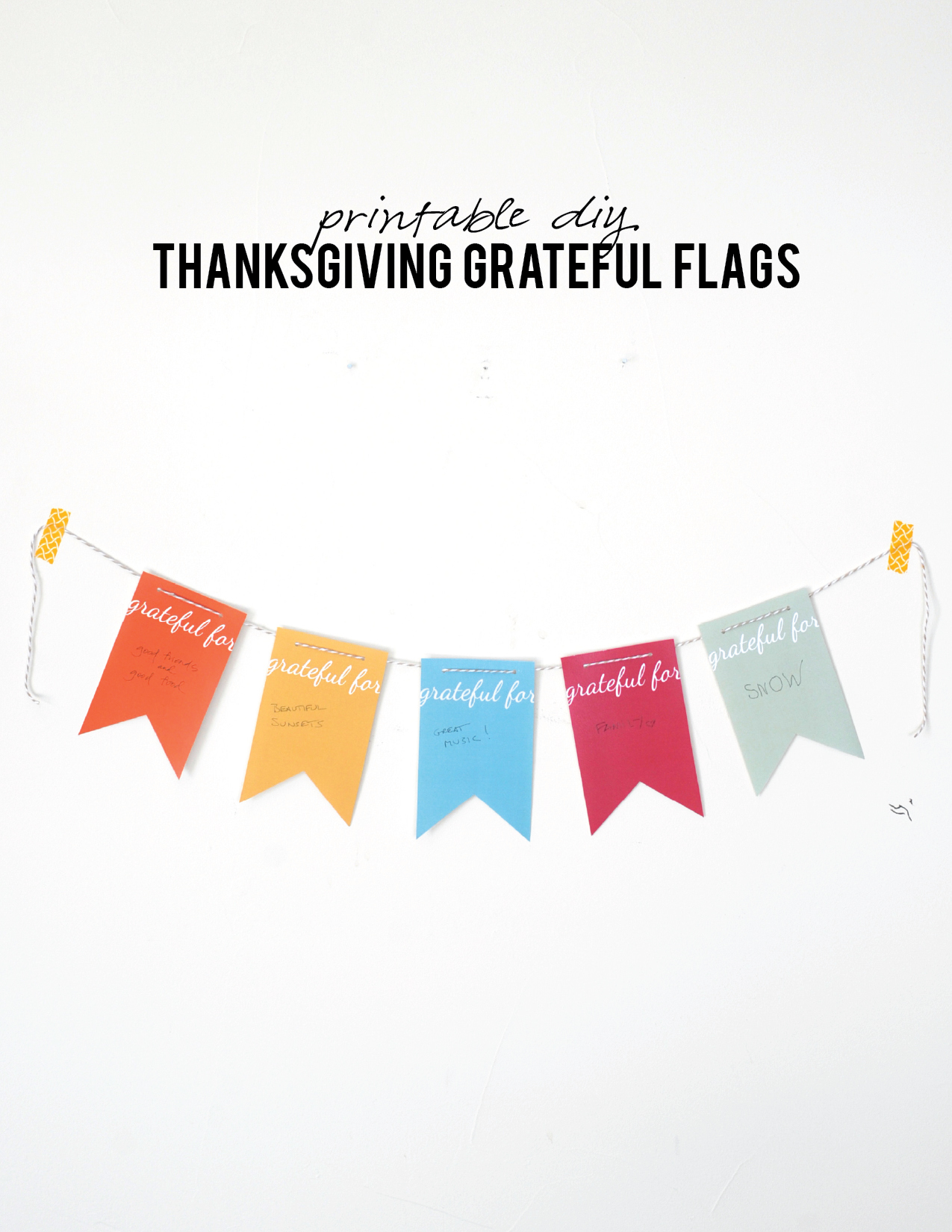 DIY Thanksgiving Grateful Flags
