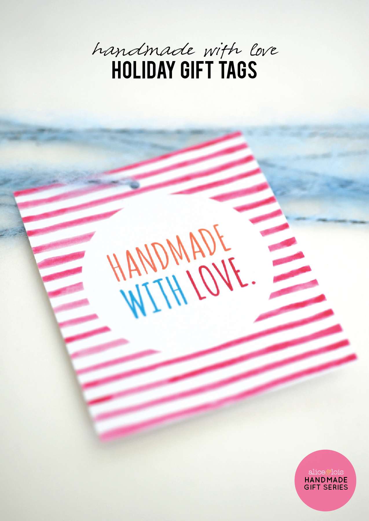 Handmade with Love Gift Tags – Free Printable