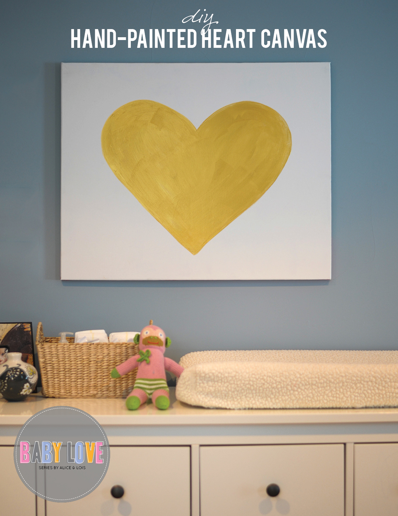 DIY Heart Canvas – Baby Love Series