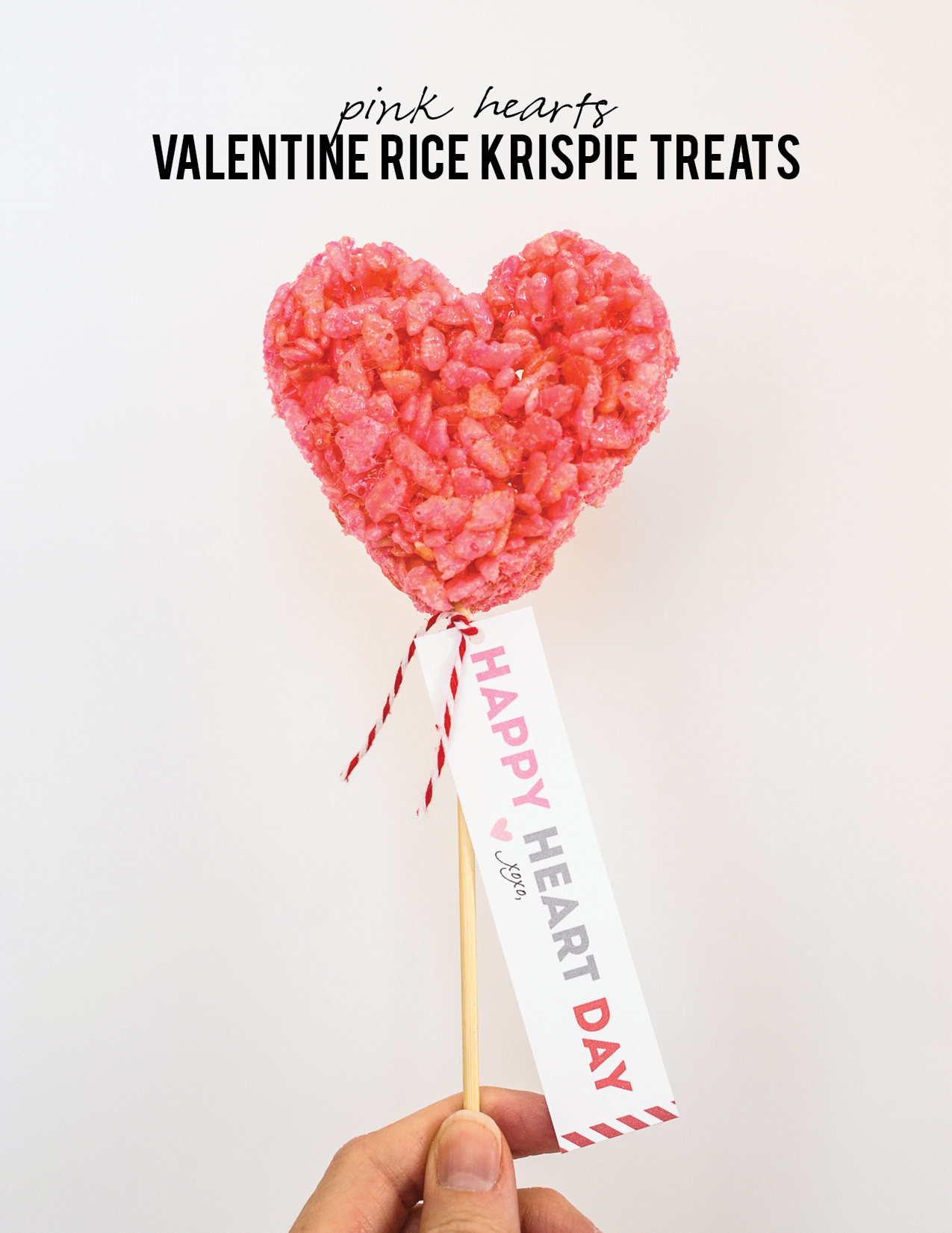Valentine Pink Heart Rice Krispie Treats