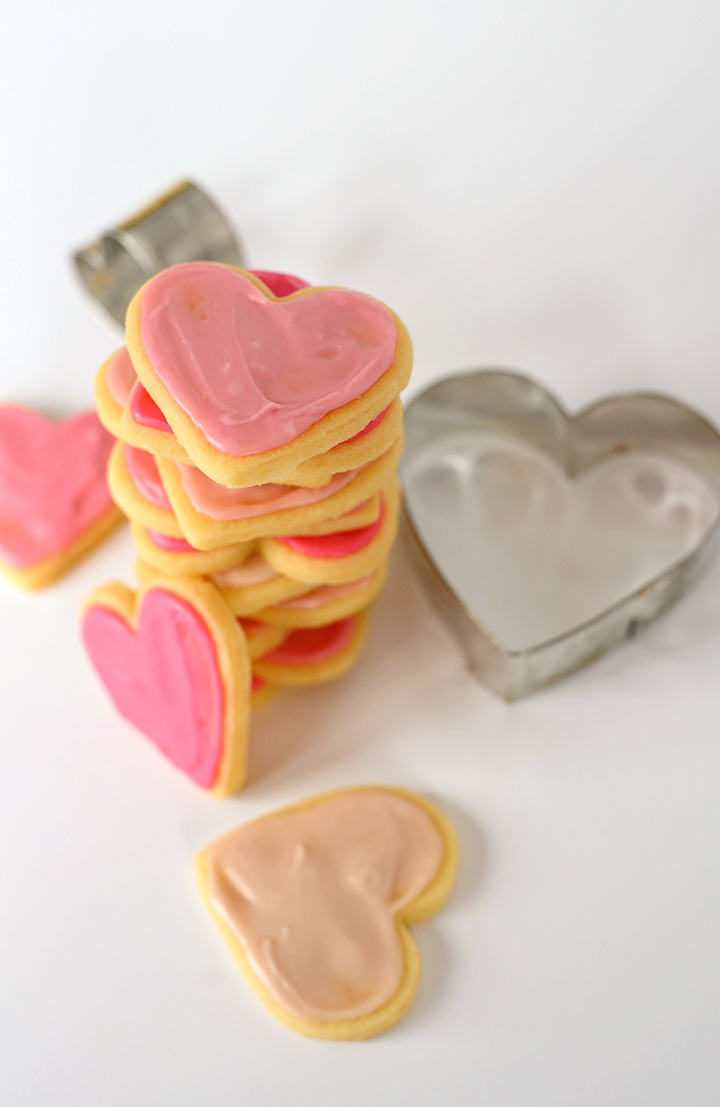 heart shaped sugar cookies Valentine