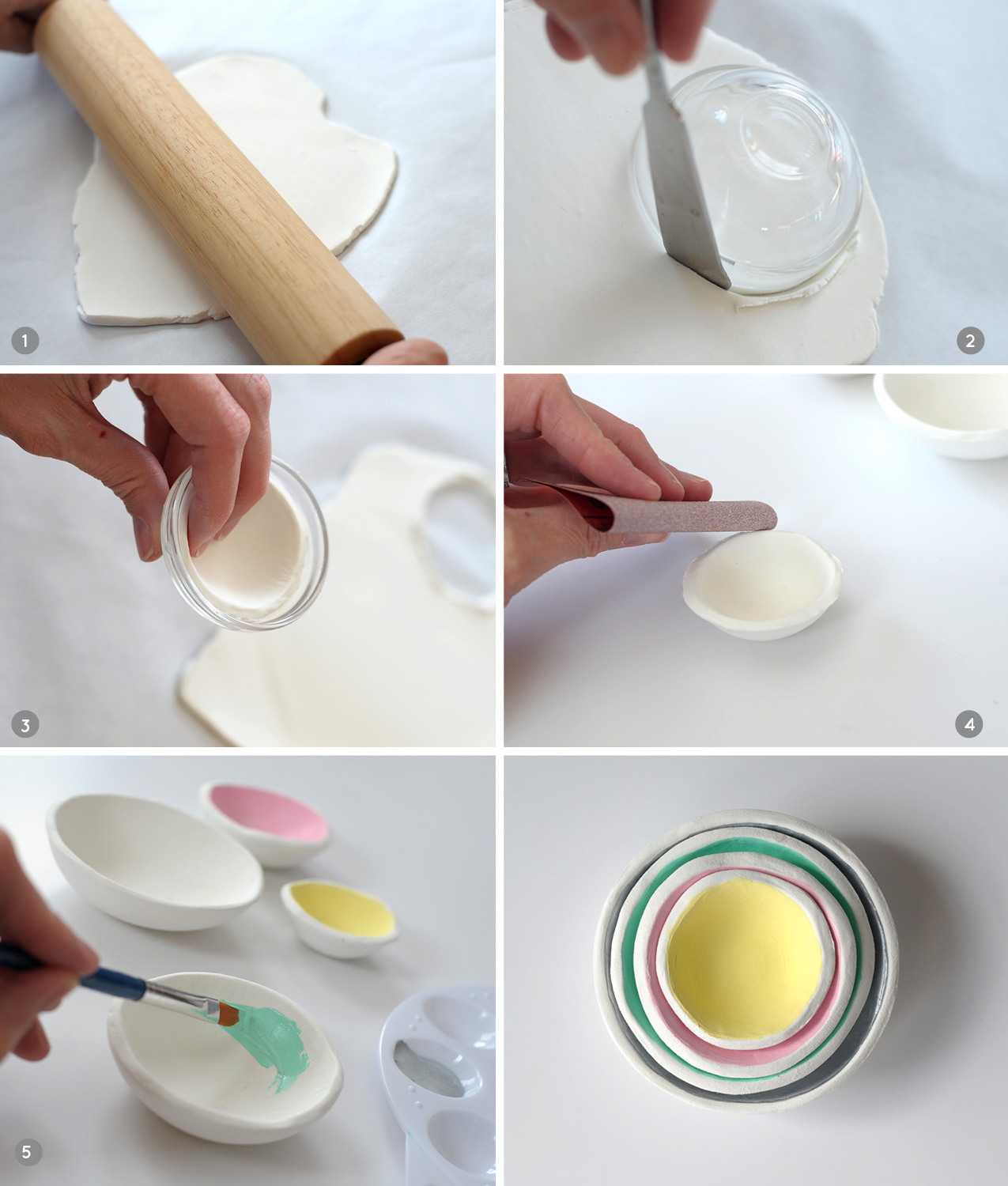 Diy Air Dry Clay Jewelry Bowls