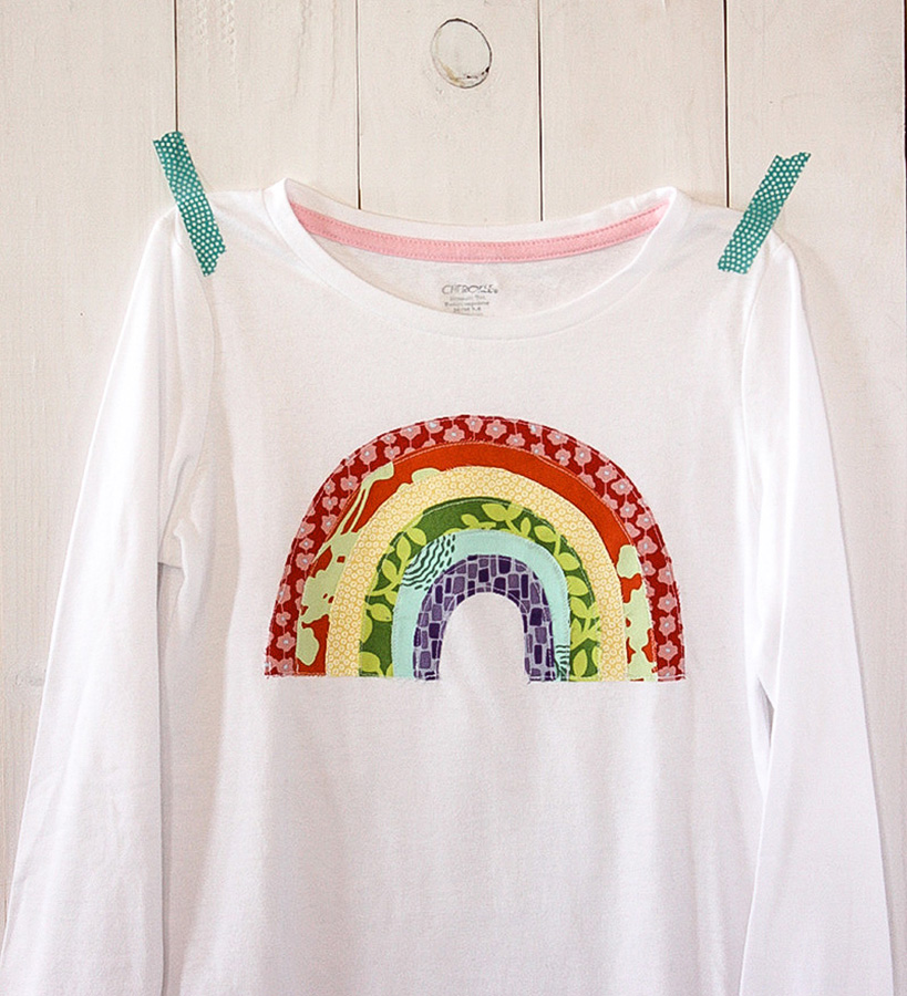 DIY Rainbow Applique T-shirt