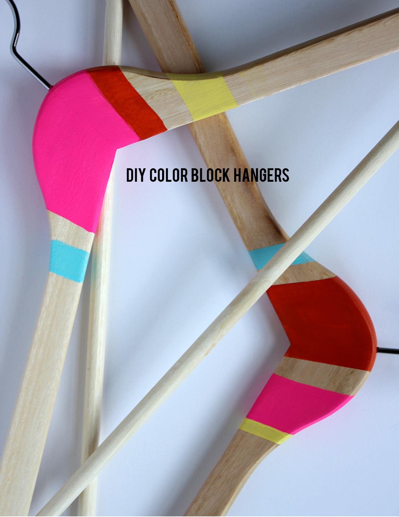 DIY Color Block Hangers