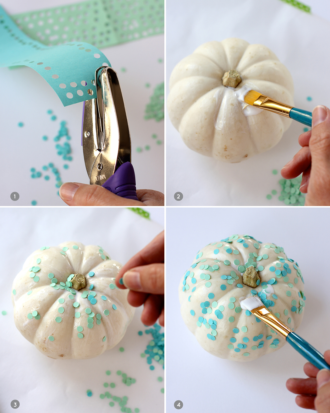 DIY Confetti Pumpkins