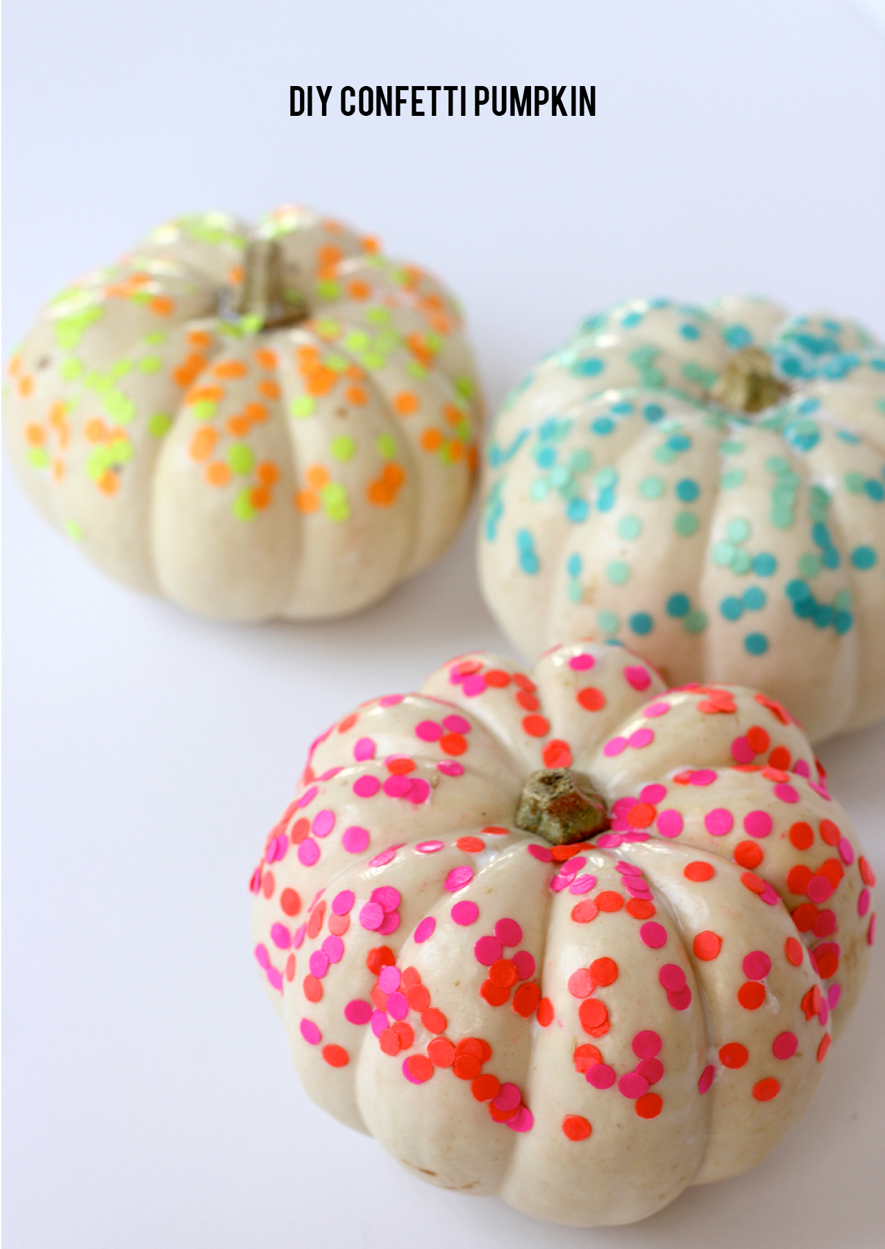 DIY Confetti Pumpkins