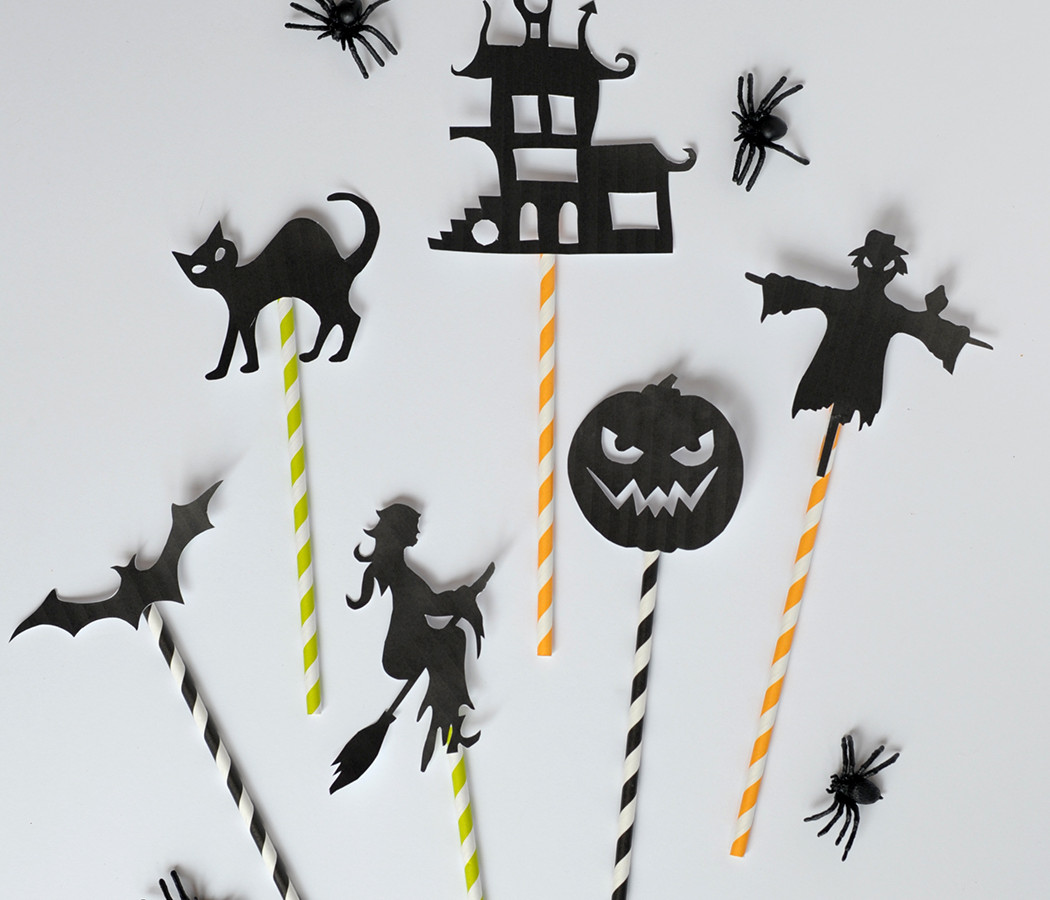 halloween shadow puppets with free printable