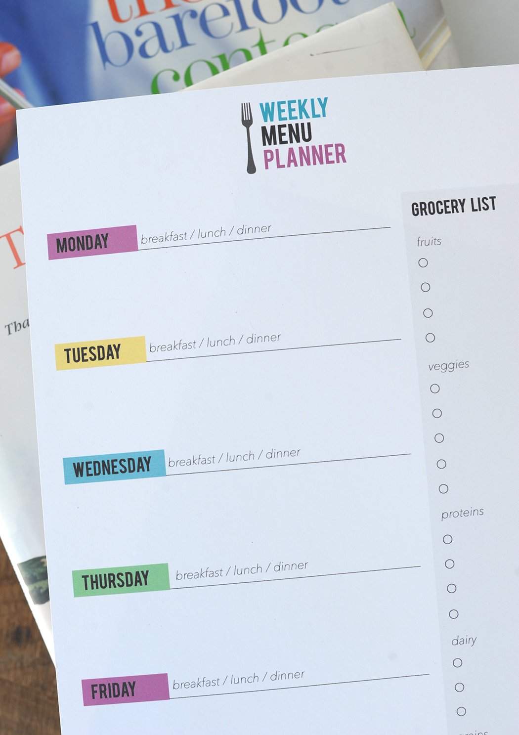 Menu Planning Free Printable