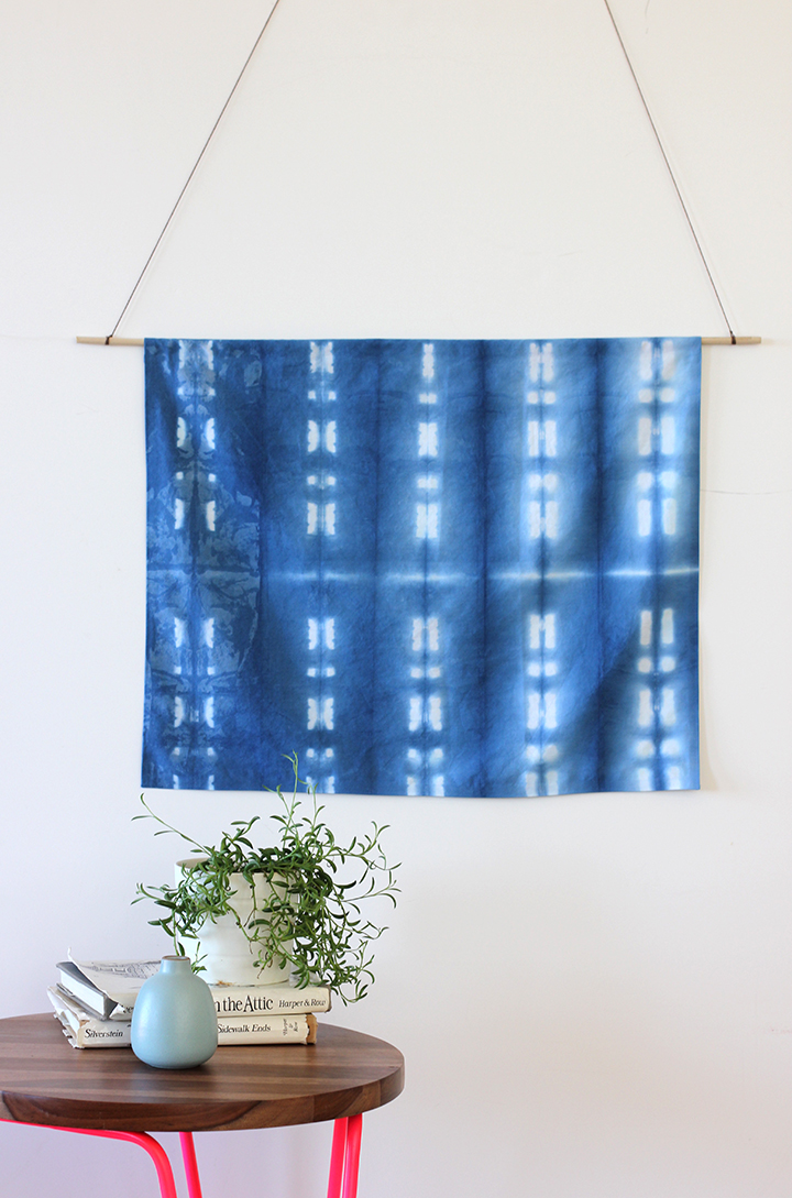 DIY Shibori Indigo Wall Hanging