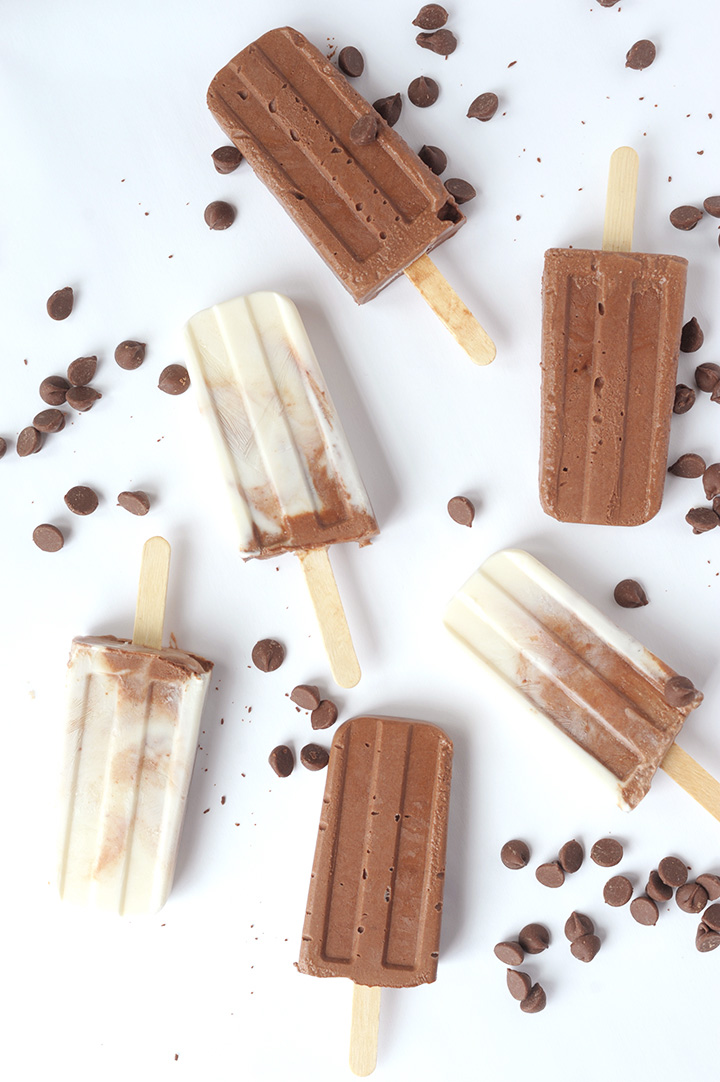 Chocolate and Vanilla Popsicles