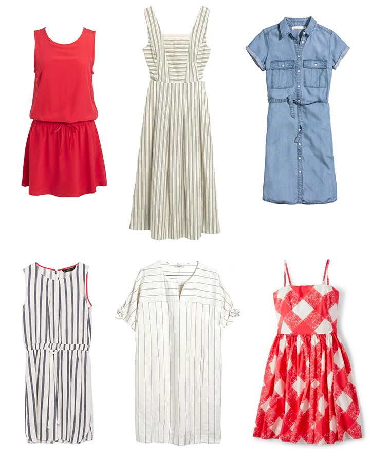 Red, white and blue fashion for women