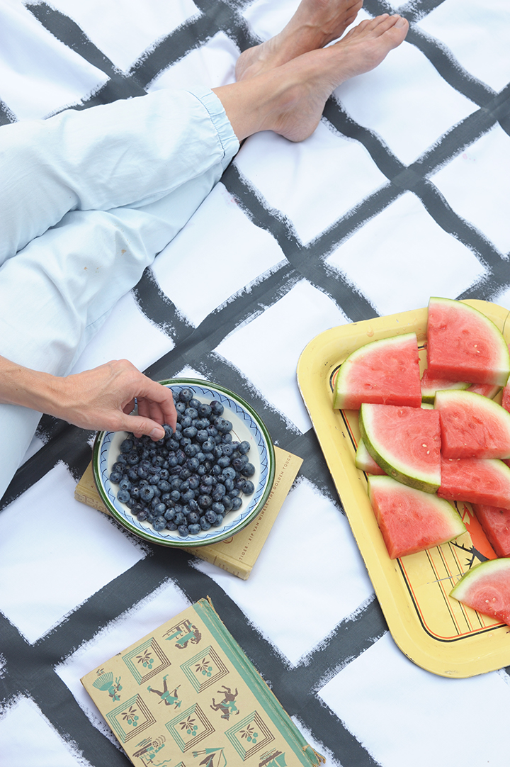 DIY Hand-Painted Picnic Blanket