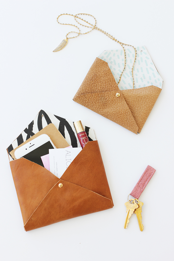 Leather Envelope Clutch