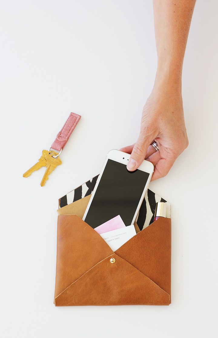 DIY Leather Envelope Clutch | Alice & Lois