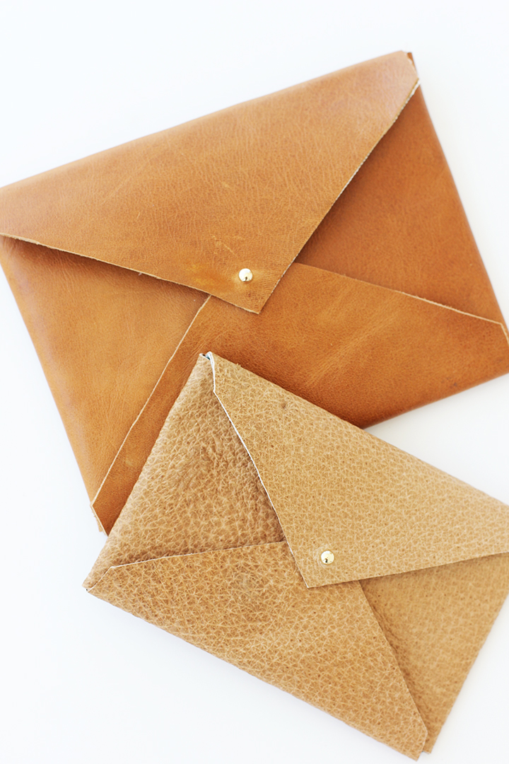 Leather Envelope Clutch