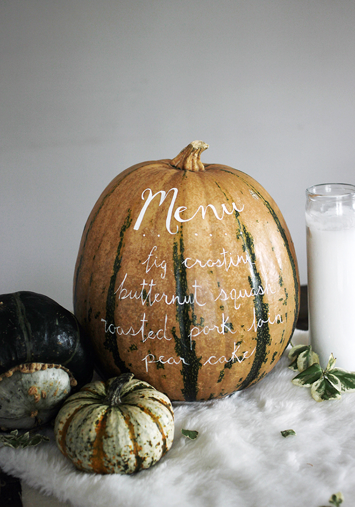 Try making this menu pumpkin for Halloween or Thanksgiving from The Merrythought