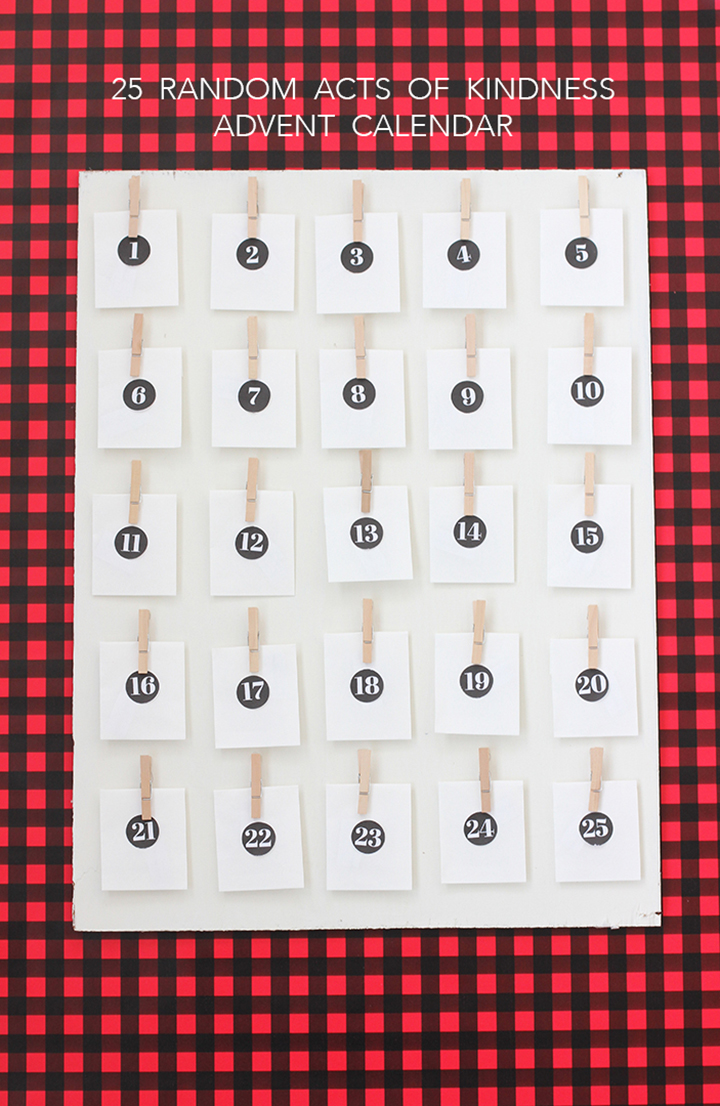 25 Random Acts Of Kindness Diy Advent Calendar