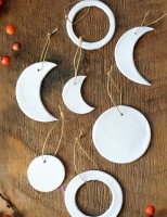 DIY Moon Phase <br>Clay Ornaments