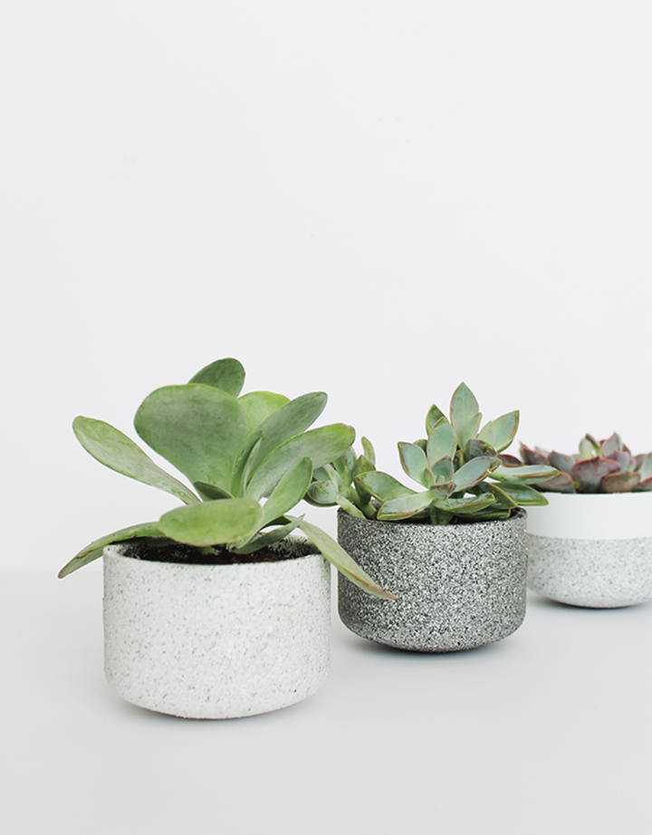 DIY mini granite pots from Almost Makes Perfect