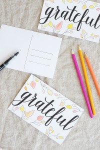 DIY Printable Thanksgiving Postcards - Alice and Lois