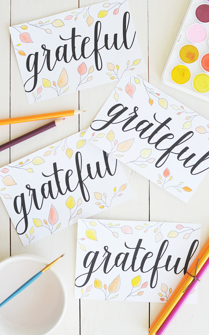 DIY Printable Thanksgiving Postcards