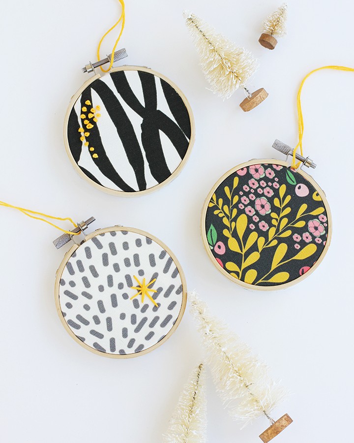 DIY Embroidery Hoop Fabric Ornament | alice & lois