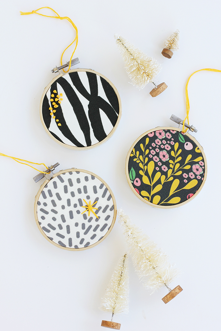 DIY Embroidery Hoop Fabric Ornament | alice & lois