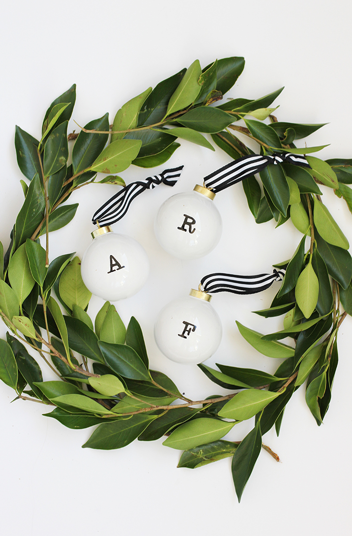DIY initial ornament you can make in minutes.