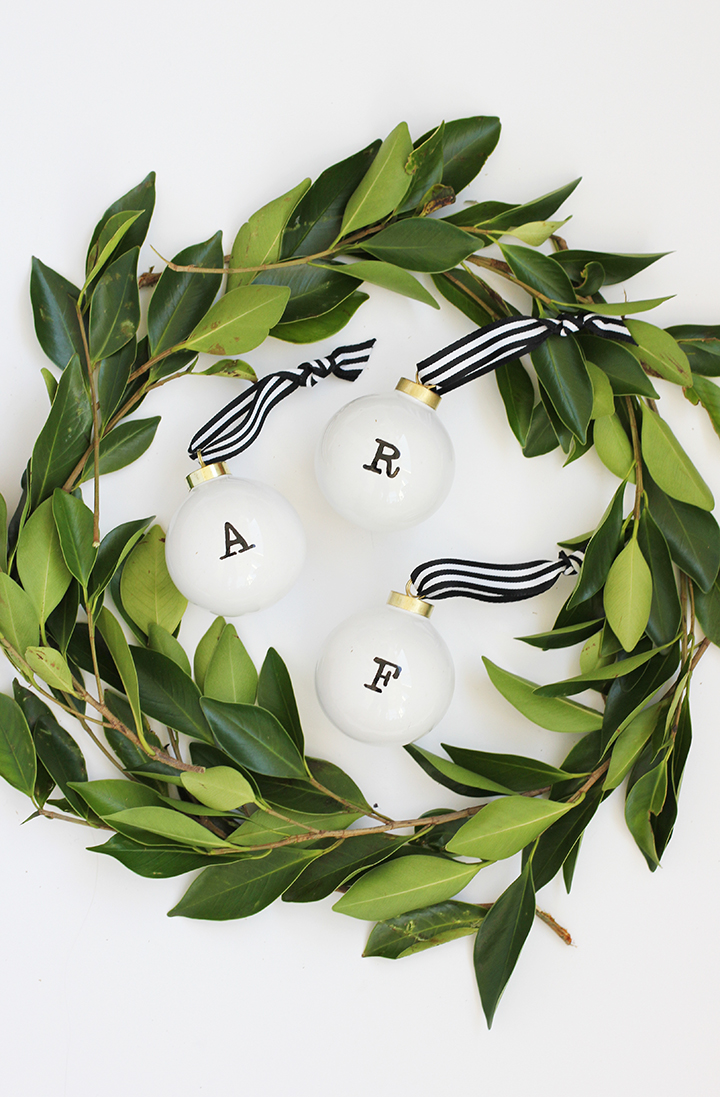 DIY Initial Christmas Ornament