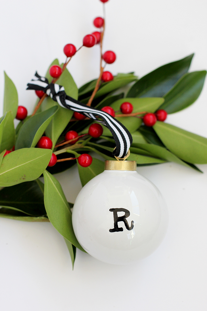 Make this sophisticated initial ornament in just a few minutes.