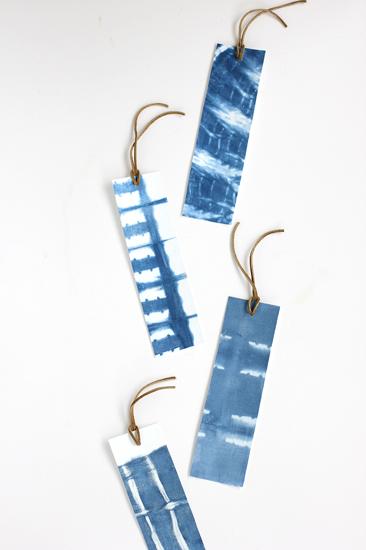 DIY Shibori Indigo Dye Bookmarks | alice & lois