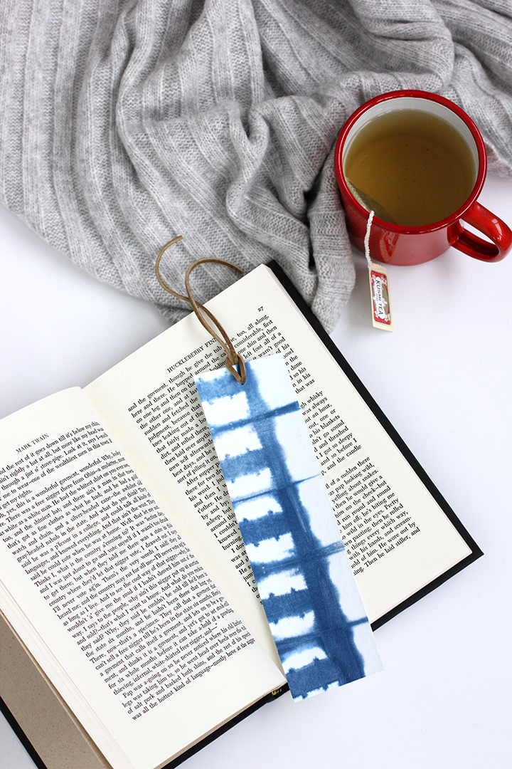 DIY Shibori Indigo Bookmark - Alice and Lois