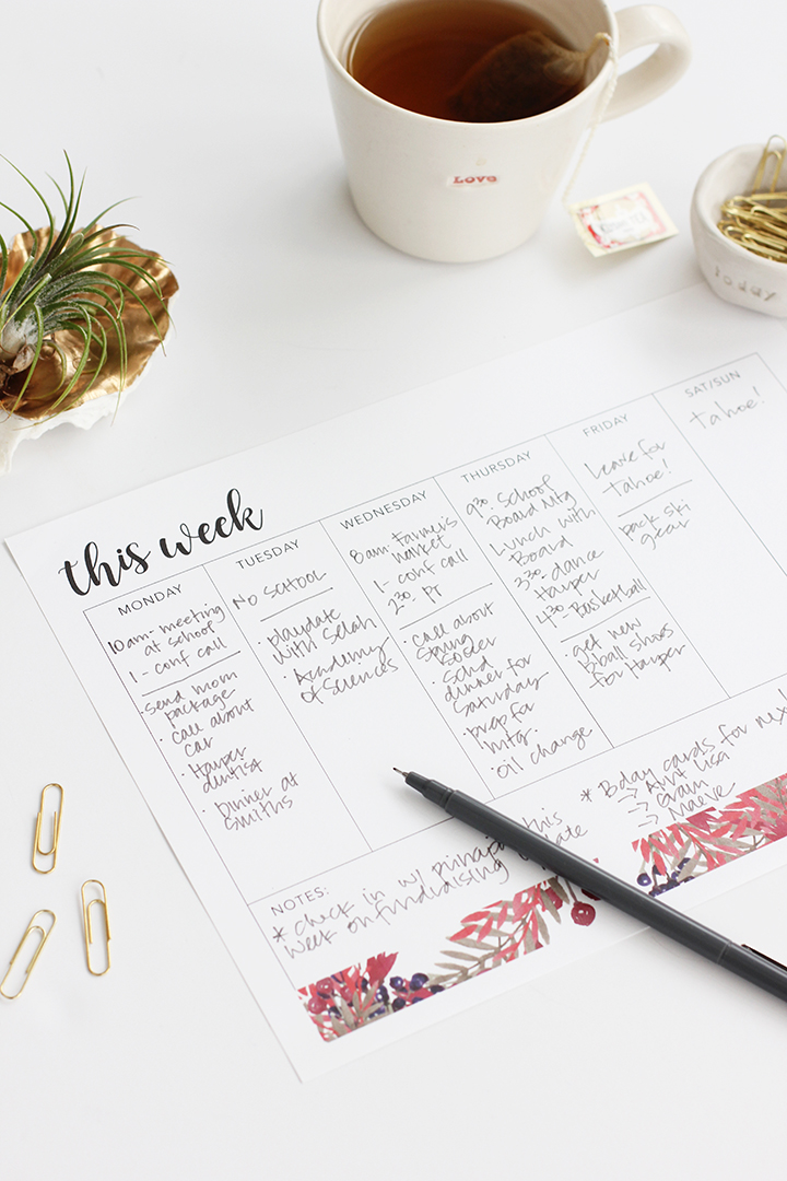 Weekly To Do List Free Printable | alice & lois