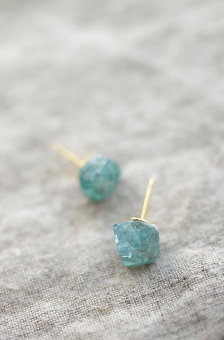 Raw gemstone deals earrings