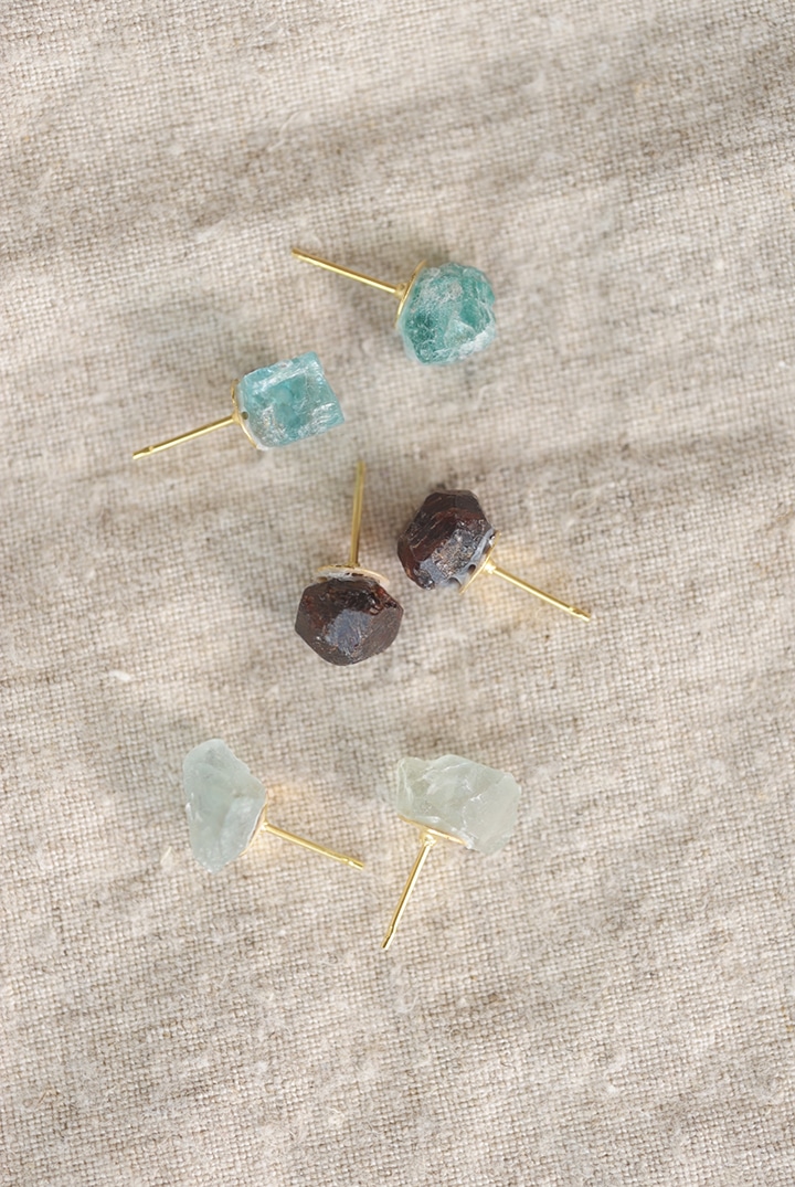 DIY Raw Stone Earrings