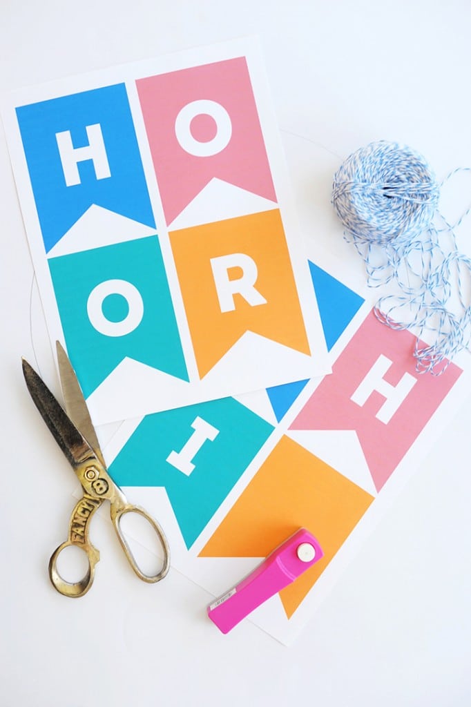 Free Printable Hooray Pennant Flags - Alice and Lois