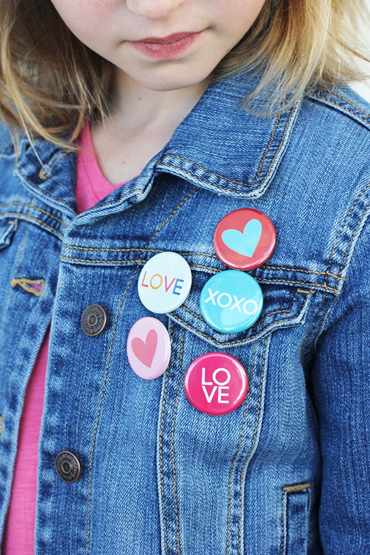 Valentine Buttons with Free Printable | alice & lois