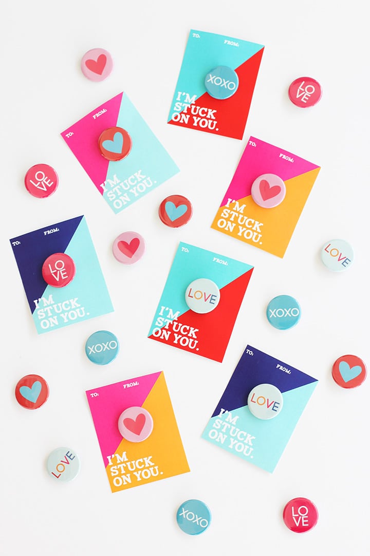 DIY Valentine's Button I-Love-You Card