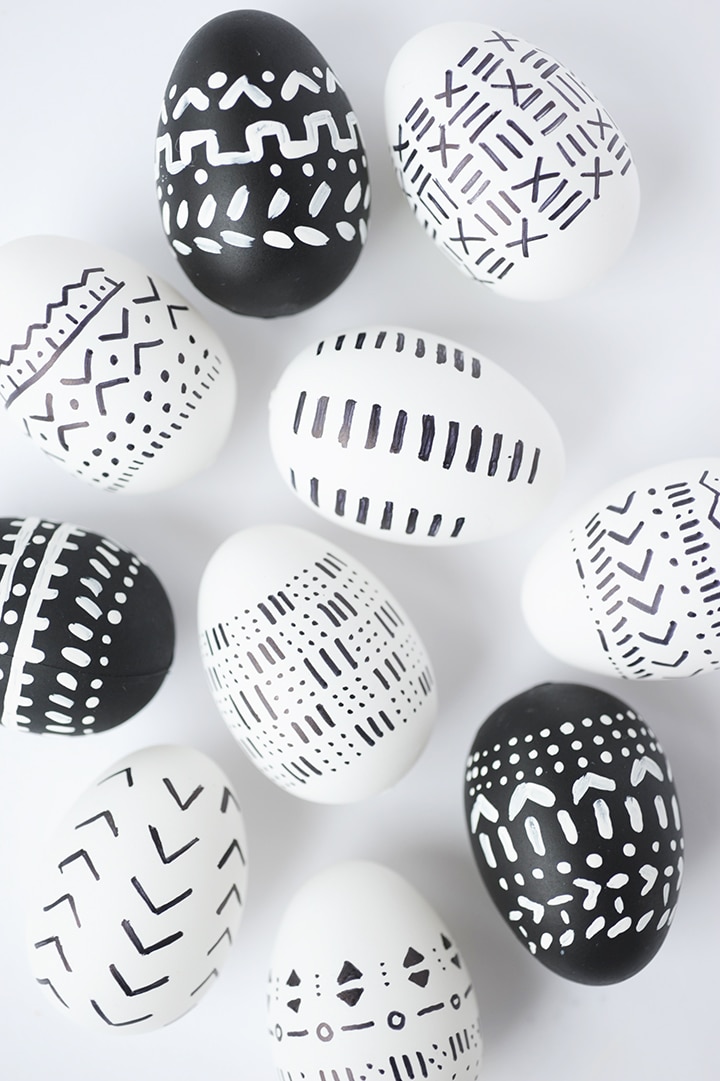 Looking for a new take on Easter eggs? Try this simple tutorial for DIY mud cloth Easter eggs!