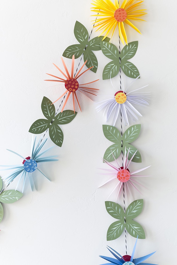 Spring Paper Flower Garland - Lia Griffith