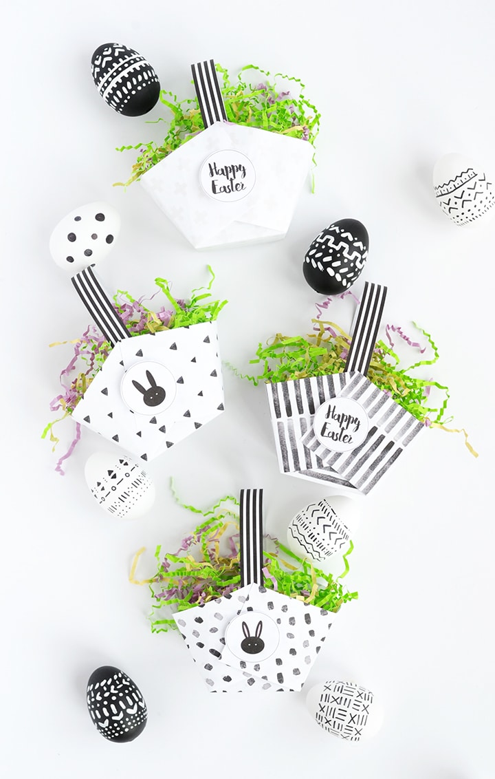 DIY Paper Easter Baskets with Free Printable