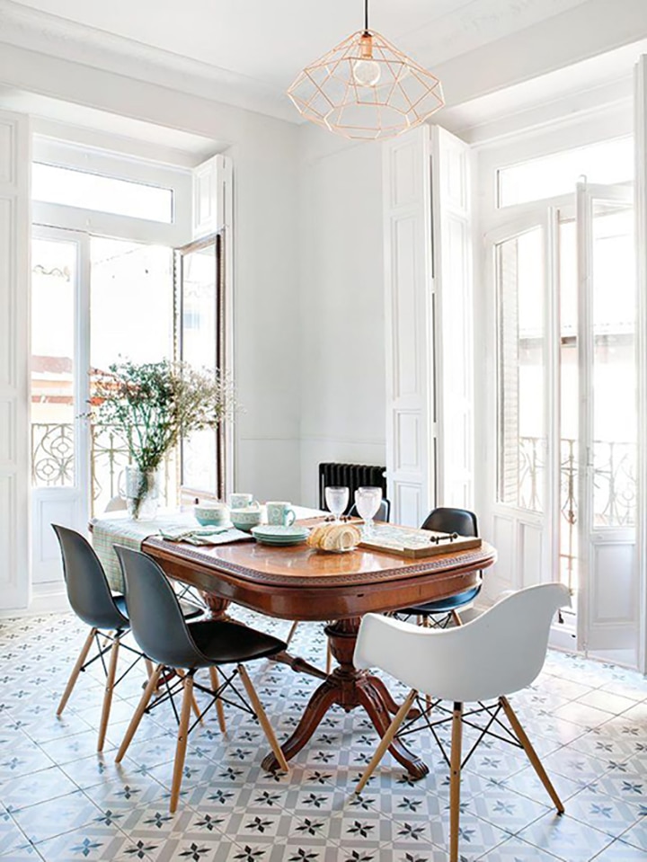 Gorgeous tile in the dining room from SF Girl By Bay