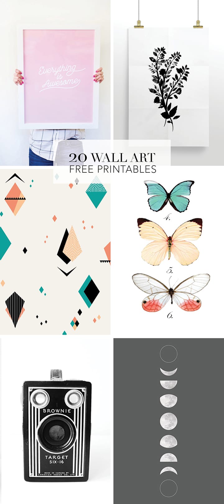 Decorate your walls without breaking the bank with these 20 Favorite Wall Art Printables