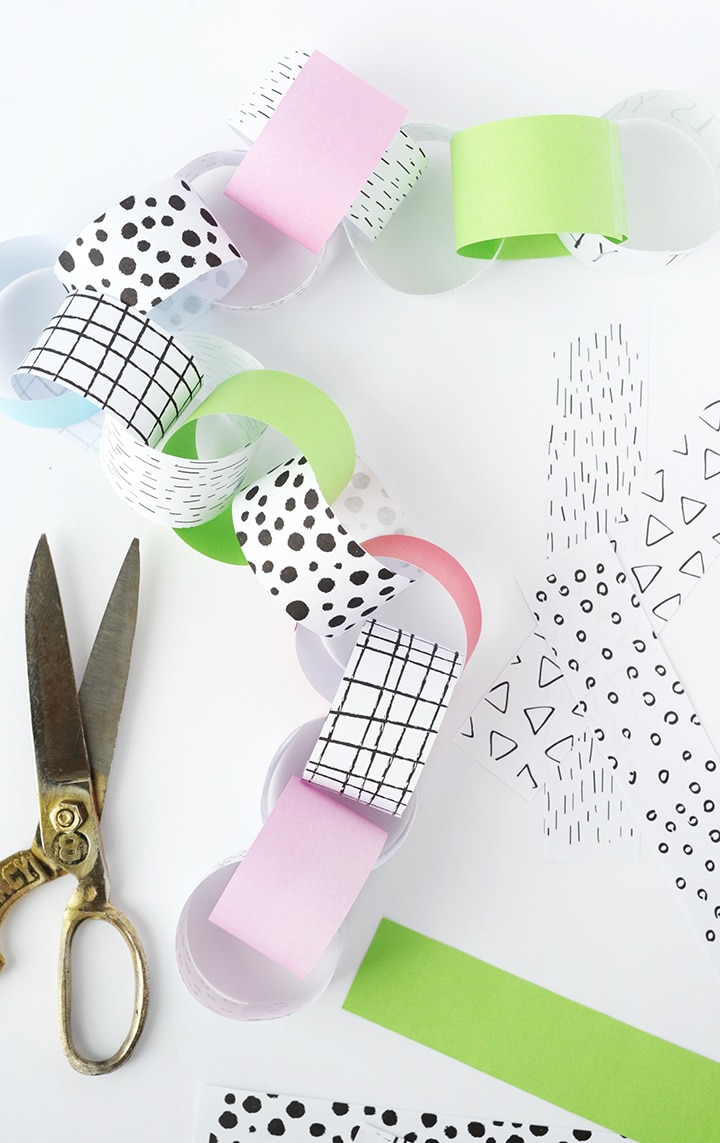 DIY Birthday Countdown Paper Chain Printable