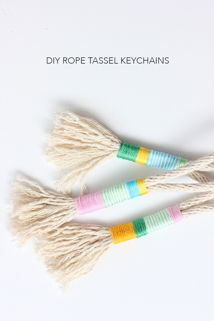 DIY Rope Tassel Keychains | Alice & Lois