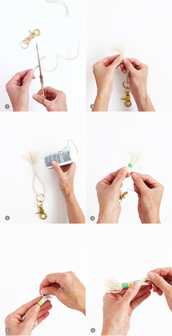 DIY Rope Tassel Keychains | Alice & Lois