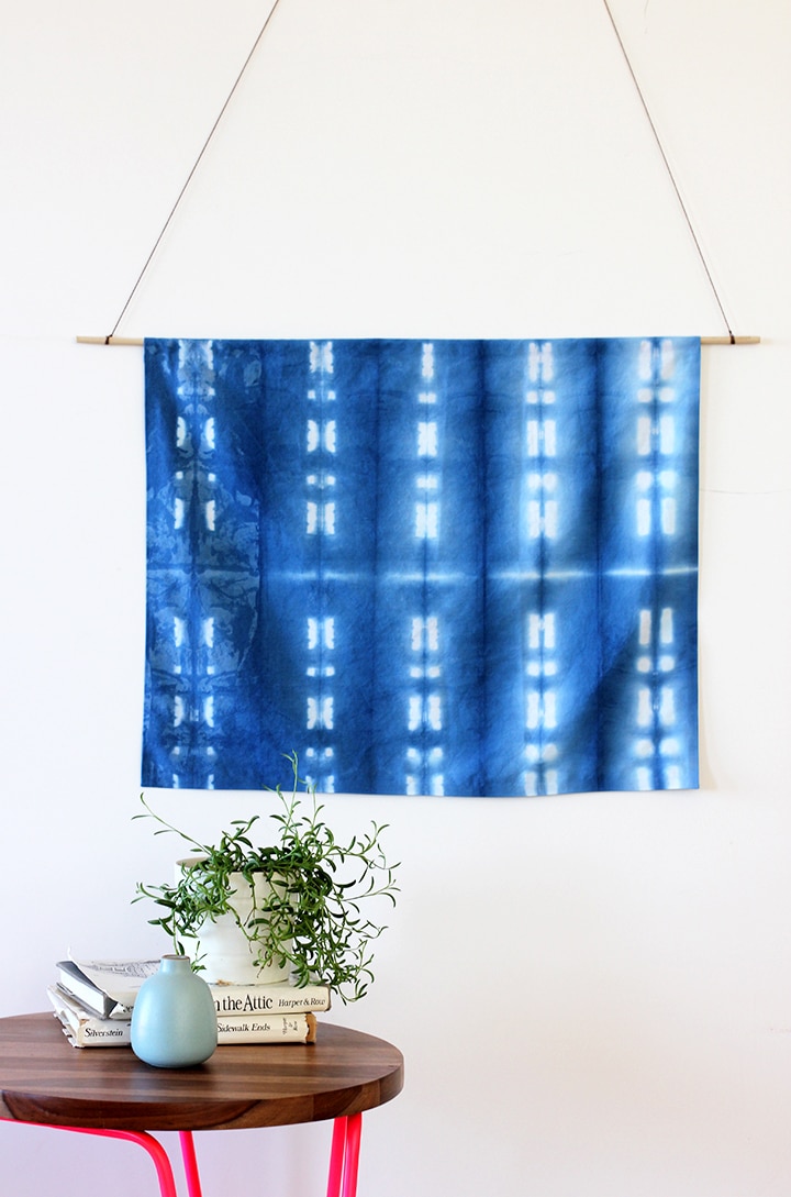 Try making this gorgeous DIY Shibori Wall Hanging