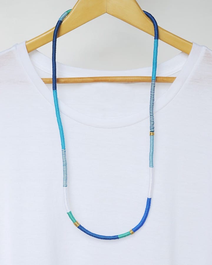 DIY Wrapped Rope Necklace